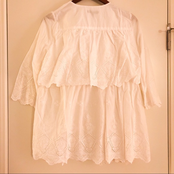 White Eyelet Kimono Cardigan - Picture 3 of 3